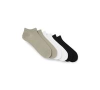 HUGO Paquete de seis pares de calcetines tobilleros en mezcla de algodón con logos - Style6P AS UNI CC, 50516395 Negro / Blanco / Beige 43-46