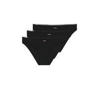 HUGO Paquete de tres braguitas con ribetes de encaje - StyleTRIPLET MICRO BRIEF, 50566738 Negro XL