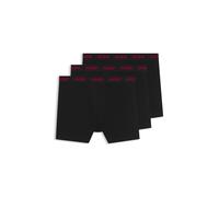 HUGO Paquete de tres calzoncillos bóxer de algodón elástico con detalle de la marca - StyleBOXERBR TRIPLET PACK, 50532613 Negro XS