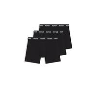 HUGO Paquete de tres calzoncillos bóxer de algodón elástico - StyleBOXERBR TRIPLET PACK, 50492348 Negro L