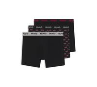 HUGO Paquete de tres calzoncillos bóxer de algodón elástico - StyleBOXERBR TRPLT DESIGN, 50532559 Negro M