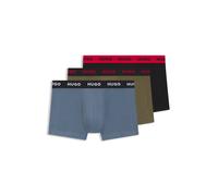 HUGO Paquete de tres calzoncillos con cintura de jacquard con logos - StyleTRUNK TRIPLET PACK, 50532611 Negro / Verde / Azul L