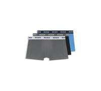 HUGO Paquete de tres calzoncillos con cintura de jacquard con logos - StyleTRUNK TRIPLET PACK, 50532611 Negro / Gris / Azul XL