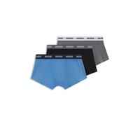 HUGO Paquete de tres calzoncillos de algodón elástico con logos en la cintura - StyleTRUNK TRIPLET PACK, 50532611 Negro / Gris / Azul XL
