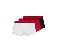 HUGO Paquete de tres calzoncillos de algodón elástico con logos en la cintura - StyleTRUNK TRIPLET PACK, 50469786 Negro / Rojo / Blanco M