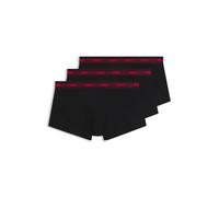 HUGO Paquete de tres calzoncillos de algodón elástico con logos - StyleTRUNK TRIPLET PLANET, 50492375 Negro M
