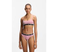HUGO Paquete de tres calzoncillos de algodón elástico con logotipos en la cintura - StyleTRIPLET THONG STRIPE, 50545680 Blanco / Pink XXL