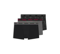 HUGO Paquete de tres calzoncillos de algodón elástico - StyleTRUNK TRIPLET DESIGN, 50532550 Negro / Gris M