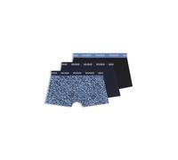 HUGO Paquete de tres calzoncillos en algodón elástico con logo en la cintura - StyleTRUNK TRIPLET DESIGN, 50532550 Azul XL