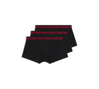 HUGO Paquete de tres calzoncillos en algodón elástico con logo en la cintura - StyleTRUNK TRIPLET PLANET, 50492375 Negro S