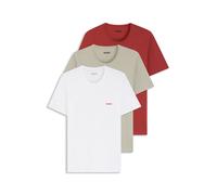 HUGO Paquete de tres camisetas interiores de algodón con estampado de logo - StyleT-SHIRT RN TRIPLET P, 50532811 Blanco / Beige XS