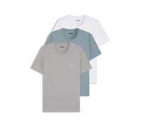 HUGO Paquete de tres camisetas interiores de algodón con estampado de logo - StyleT-SHIRT RN TRIPLET P, 50532811 Blanco / Azul / Gris M