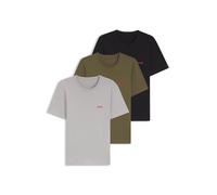 HUGO Paquete de tres camisetas interiores de algodón con estampado de logo - StyleT-SHIRT RN TRIPLET P, 50532811 Negro / Gris / Verde XXL