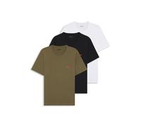 HUGO Paquete de tres camisetas interiores de algodón - StyleT-SHIRT RN TRIPLET P, 50480088 Verde / Negro / Blanco L
