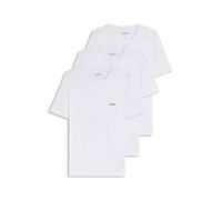 HUGO Paquete de tres camisetas interiores de algodón - StyleT-SHIRT RN TRIPLET P, 50493972 Blanco L