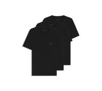 HUGO Paquete de tres camisetas interiores de algodón - StyleT-SHIRT RN TRIPLET P, 50493972 Negro M