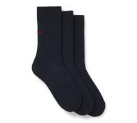 HUGO Paquete de tres pares de calcetines de largo estándar con logos - Style3P RS UNI CC, 50493253 Azul oscuro 35-38
