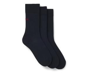 HUGO Paquete de tres pares de calcetines de largo estándar con logos - Style3P RS UNI CC, 50493253 Azul oscuro 39-42