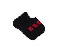 HUGO Paquete de tres pares de calcetines invisibles con etiquetas con logo rojas - Style3P LC LABEL CC, 50496082 Negro 43-46
