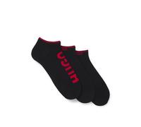 HUGO Paquete de tres pares de calcetines tobilleros con detalles del logo - Style3P AS LOGO CC, 50544506 Negro 39-42