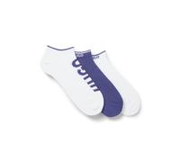 HUGO Paquete de tres pares de calcetines tobilleros con logos - Style3P AS LOGO CC, 50544506 Blanco / Azul 43-46