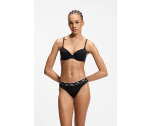 HUGO Paquete de tres tangas de algodón elástico con detalles de logos - StyleTRIPLET THONG DESIGN, 50545703 Fantasía M