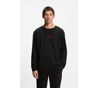 HUGO Parte superior de ropa de salón en algodón elástico con logo - StyleLaze Longsleeve, 50525229 Negro XXL