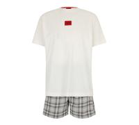 HUGO Pijama corto gris oscuro / rojo / blanco S gris oscuro / rojo / blanco