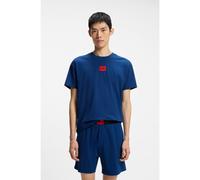 HUGO Pijama de algodón elástico con etiquetas con logo - StyleGALAXY SHORT SET, 50559742 Azul L