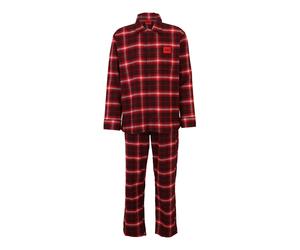 HUGO Pijama largo rojo / rojo oscuro / negro M rojo / rojo oscuro / negro