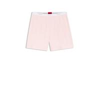 HUGO Shorts de pijama en punto de algodón elástico con logos en la cintura - StyleHUGO ID SHORTS, 50555600 Rosa claro M