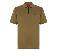HUGO Polo de piqué de algodón con logo en contraste - StyleDalomino, 50511721 Oliva S