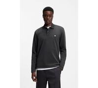 HUGO Polo de algodón con logo apilado - StyleDinote, 50553441 Gris oscuro XL