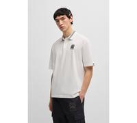 HUGO Polo de algodón elástico HUGO x RB con logo de carbono sutil - StyleDodac_RB, 50542748 Blanco XS