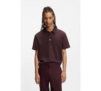 HUGO Polo de algodón interlock con logo apilado - StyleDeabono_D, 50517638 Rojo oscuro XXL