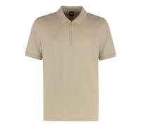 Hugo- Polo de Canalé con Aberturas Laterales- Tops- Hombre- Beige- L- Polo de Canalé con Aberturas Laterales