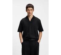 HUGO Polo de jacquard a rayas con cuello abierto - StyleDalibo, 50556724 Negro XL