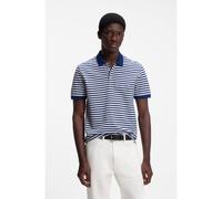 HUGO Polo de piqué de algodón con rayas horizontales - StyleDemspolo, 50563805 Blanco / Azul XS