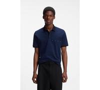 HUGO Polo de piqué de algodón con rayas horizontales - StyleDemspolo, 50563805 Negro / Azul oscuro L