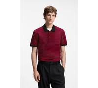 HUGO Polo de piqué de algodón con rayas horizontales - StyleDemspolo, 50563805 Negro / Rojo XS