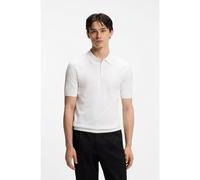 HUGO Polo de punto con tapeta oculta - StyleSan Peter-CV, 50536672 Blanco XXL