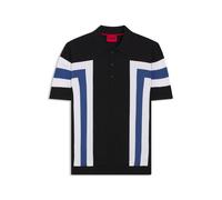 HUGO Polo de punto de algodón con rayas anchas - StyleSpolo, 50516642 Negro / Blanco / Azul XXL