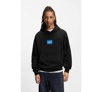 HUGO Prenda con capucha de felpa de algodón con logo azul - StyleNayohood, 50556613 Negro L