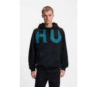 HUGO Prenda con capucha de felpa de algodón con logo estampado - StyleNalfhood, 50552486 Negro L