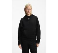 HUGO Prenda con capucha en felpa de algodón con logo apilado bordado - StyleDelfinia, 50522423 Negro M