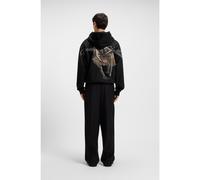 HUGO Prenda con capucha oversize fit en felpa de algodón con ilustración de bailarina - StyleDabilano, 50545997 Negro XS