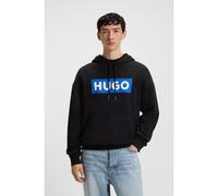 HUGO Prenda con capucha regular fit de felpa de algodón con logo estampado - StyleNalves, 50522370 Negro S