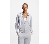 HUGO Prenda con capucha y cremallera en algodón con detalles de logo - StyleHUGO ID_JACKET, 50556350 Gris claro S