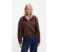 HUGO Prenda con capucha y cremallera en felpa de algodón con logos bordados - StyleDoa_B_3, 50553980 Marrón M