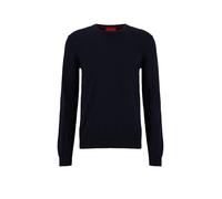 HUGO Jersey de lana merina con logo bordado - StyleSan Cedric-M1, 50476832 Azul oscuro L